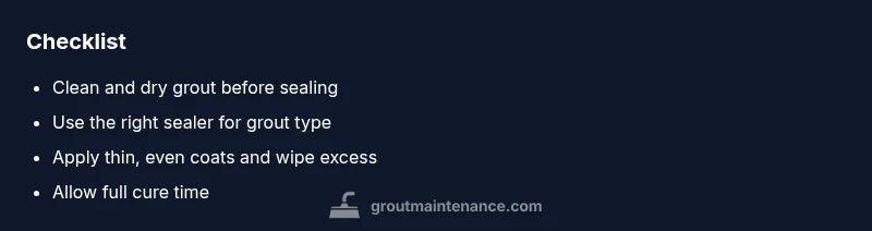 Checklist for grout sealer troubleshooting