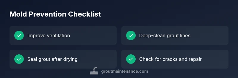 Checklist for preventing mold on shower grout