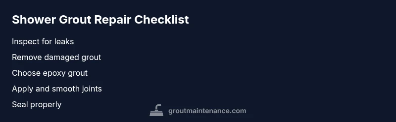 Checklist for repairing cracking grout in showers