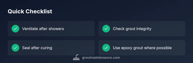 Checklist for fixing damp grout in showers