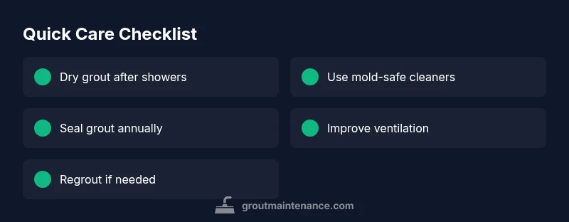 Checklist for fixing black grout in a shower