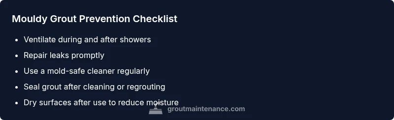 Checklist for mouldy grout remediation and prevention