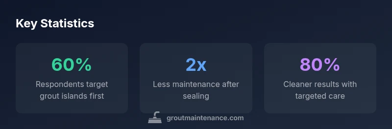 Graphic showing grout island maintenance statistics