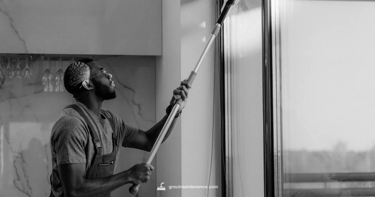 Messy Black Grout - Grout Maintenance