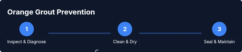 Process flow for preventing orange grout