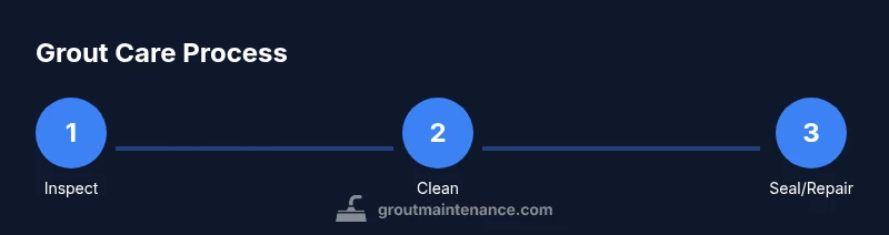Grout care process infographic