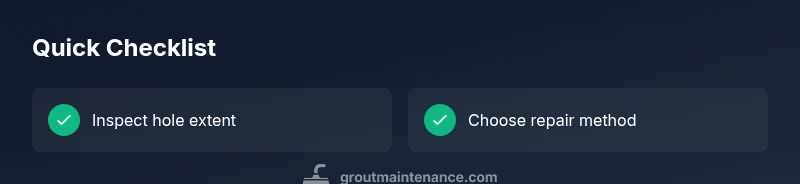 Checklist for fixing grout holes