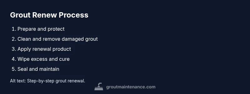 Tailwind infographic showing grout renew steps