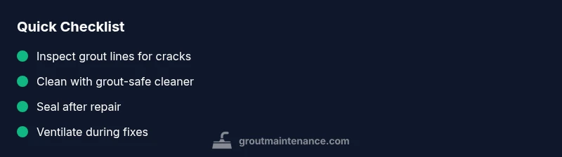 Checklist for tile grout maintenance and repair