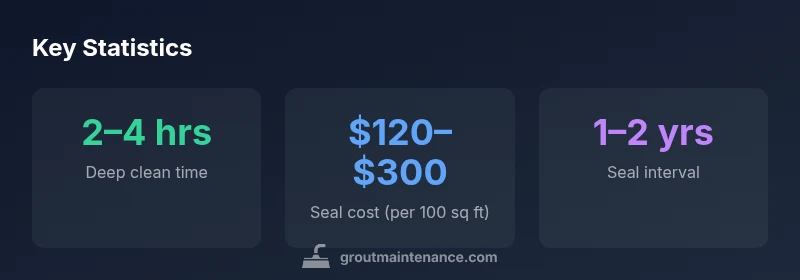 Infographic showing grout maintenance statistics