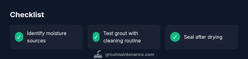 Checklist for preventing grout discoloration
