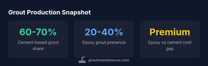 Infographic showing grout types and market shares