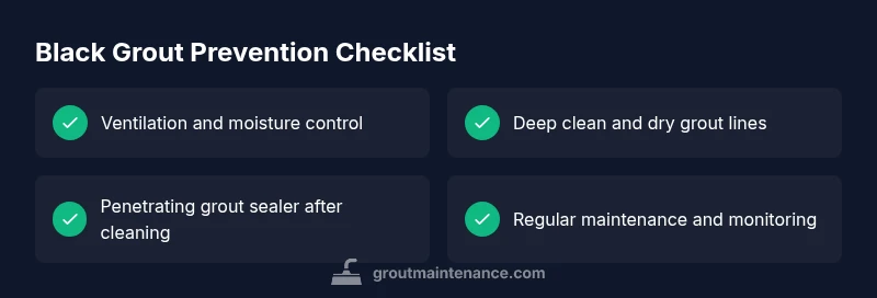 Checklist for preventing black grout in bathrooms